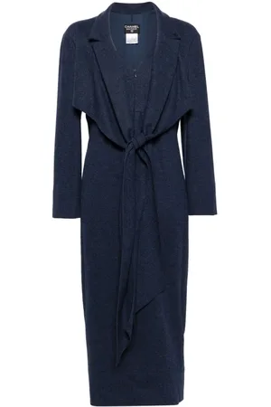 CHANEL Vestido midi drapeado 1998
