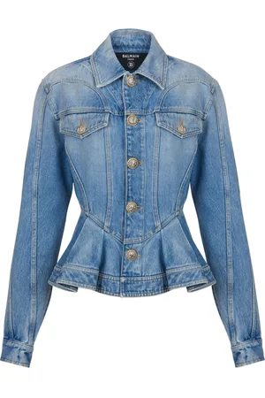 Balmain Blazer vaquero con botones del logo
