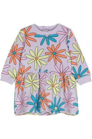 Stella McCartney Vestido estilo sudadera con estampado floral