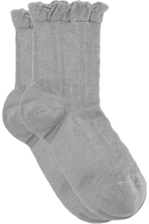 Ganni Calcetines con ribete de volantes