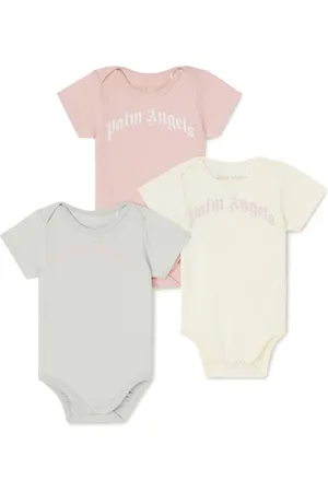 Palm Angels Set de tres bodies con logo estampado
