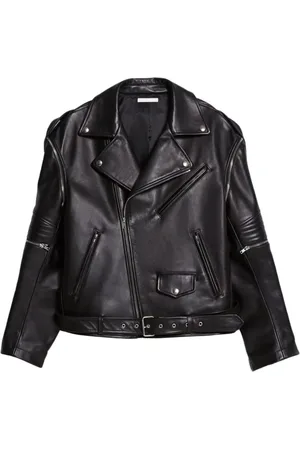 Helmut Lang Chaqueta biker con cinturón