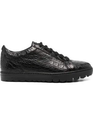 Kiton Zapatillas con motivo de piel de cocodrilo en relieve