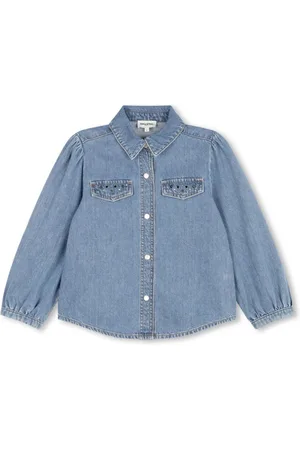 Sonia Rykiel Enfant Camisa vaquera con logo bordado