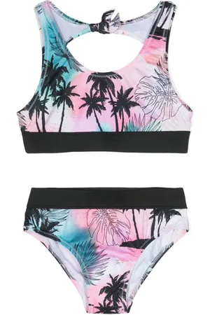 Le pandorine Set de bikini con estampado tropical