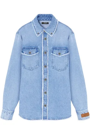 VERSACE Sobrecamisa vaquera deshilachada