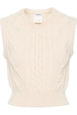 CHANEL Chaleco de punto de ochos 1996