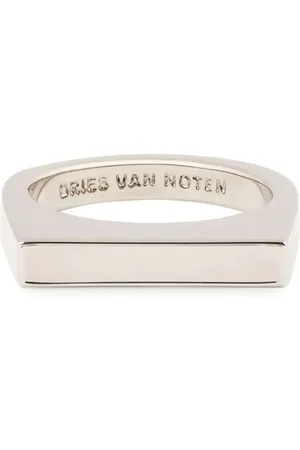 DRIES VAN NOTEN Anillo de sello con logo grabado