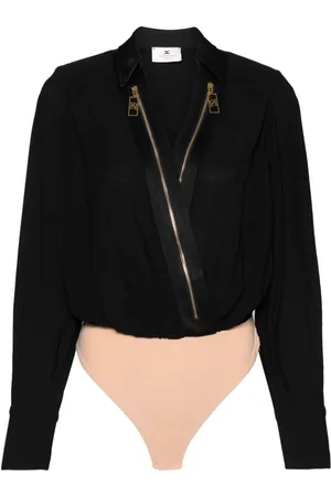 Elisabetta Franchi Body con cremallera del logo