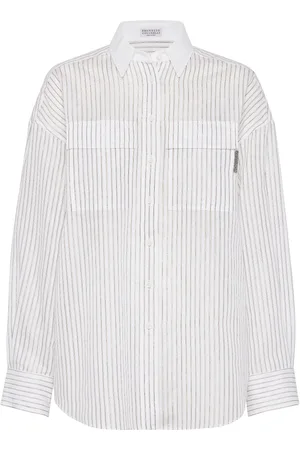 Brunello Cucinelli Camisa a rayas