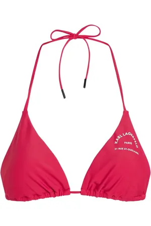 Karl Lagerfeld Top de bikini con estampado Rue St-Guillaume