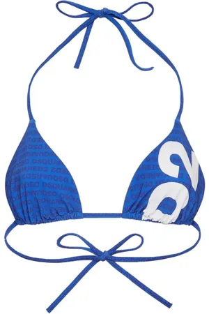 Dsquared2 Top de bikini con logo estampado