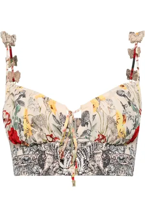 Camilla Top tipo bustier con aplique de mariposa