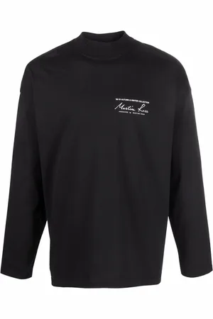 MARTINE ROSE Top con logo y manga larga