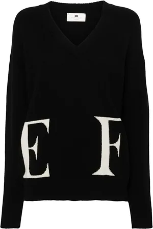 Elisabetta Franchi Jersey con logo en intarsia