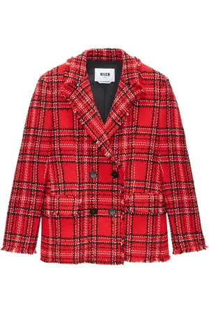 Msgm Blazer a cuadros con doble botonadura