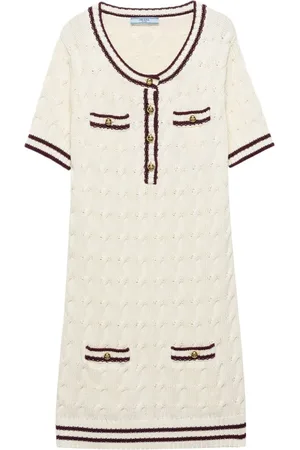 Prada Vestido corto con cuello redondo