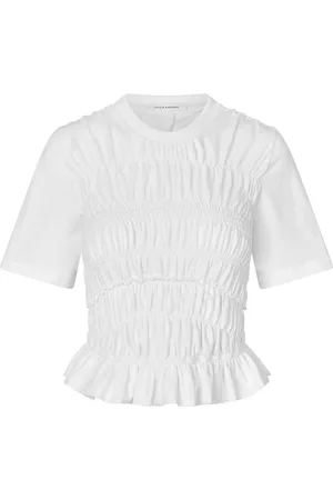Cecilie Bahnsen Top Oasis de manga corta