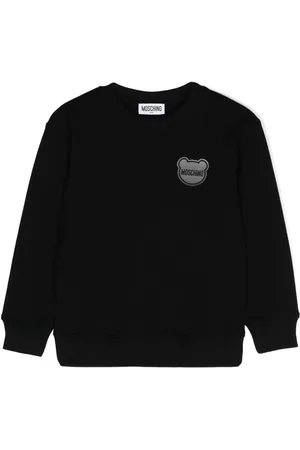 Moschino Sudadera de piqué con parche del logo