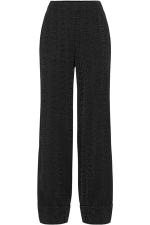 Philipp Plein Pantalones anchos con monograma