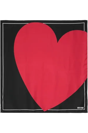 Moschino Fular con estampado de corazones