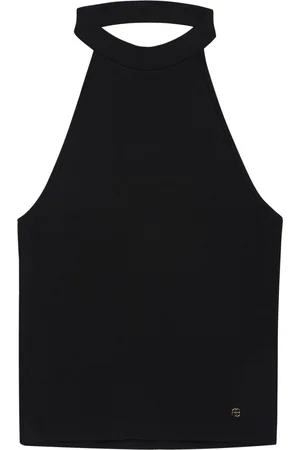 ANINE BING Top Riley con cuello halter
