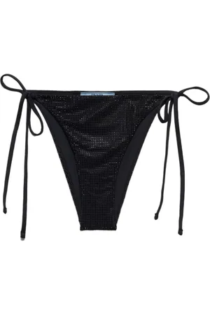 Prada Bragas de bikini con placa del logo
