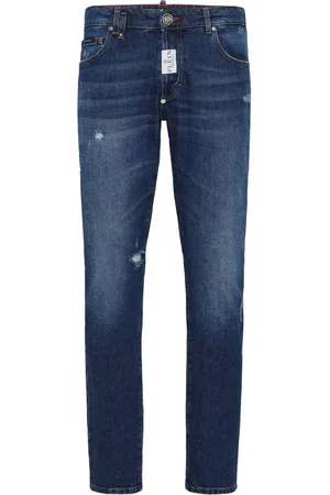 Philipp Plein Vaqueros slim con salpicadura de pintura