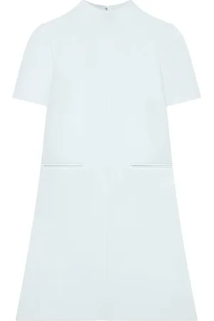 Courrèges Vestido corto acampanado de sarga