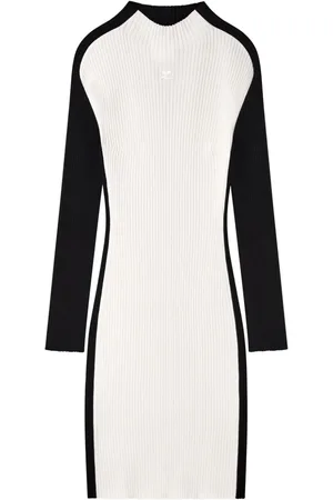 Courrèges Vestido corto con ribete en contraste