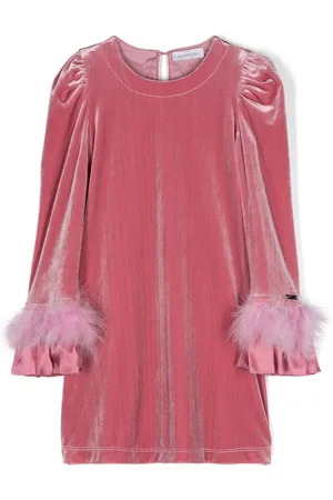 MONNALISA Vestido con detalle de plumas