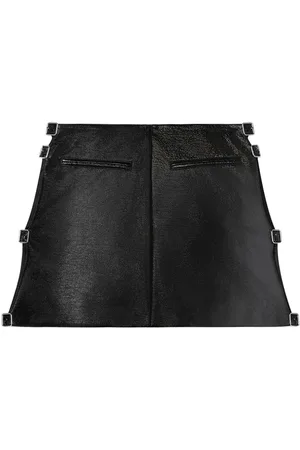 Courrèges Minifalda revestida con hebilla