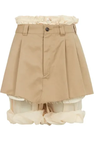 Maison Margiela Pantalones cortos con dobladillo deshilachado