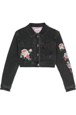 MONNALISA Chaqueta vaquera con aplique de rosa