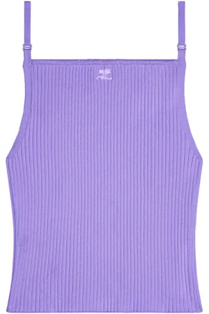 Courrèges Top con logo bordado