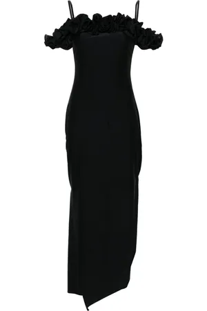 COPERNI Vestido largo con detalles de volantes