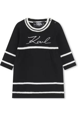 Karl Lagerfeld Vestido de punto con logo bordado