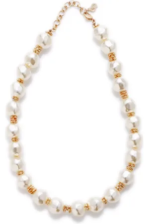 Dior Collar de cadena con perlas artificiales