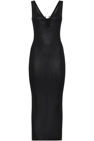 Philipp Plein Vestido midi de canalé