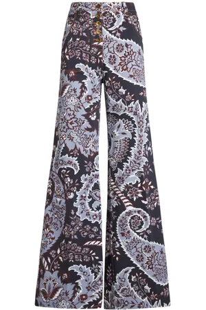 Etro Vaqueros acampanados con estampado de cachemira