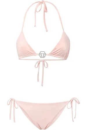 Philipp Plein Bikini con placa del logo