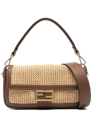 Fendi Bolso de hombro Baguette con detalle de macramé