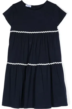 SIOLA Vestido acampanado con ribete festoneado