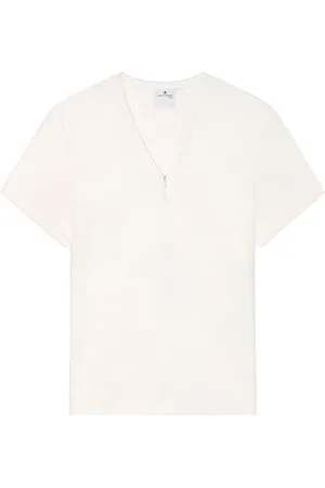 Courrèges Camiseta con cuello en V