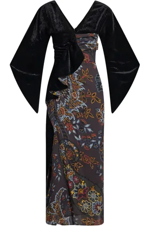 Etro Vestido con estampado en contraste