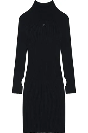 Courrèges Vestido corto con cuello falso