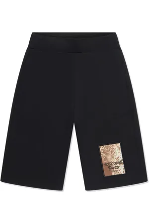 Roberto Cavalli Pantalones cortos de chándal con parche del logo