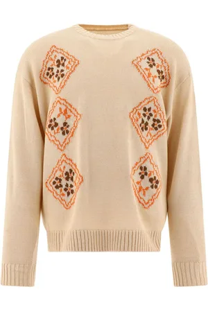 KAPITAL Jersey con motivo floral en intarsia
