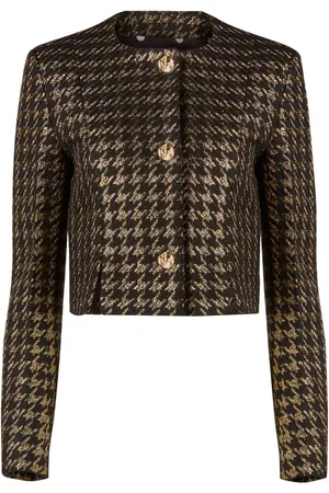 Nina Ricci Chaqueta corta con motivo de pied de poule