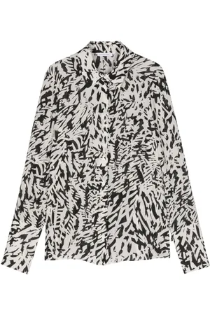 Patrizia Pepe Camisa de georgette con estampado abstracto